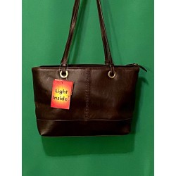 Brown Leather Bag w/Light