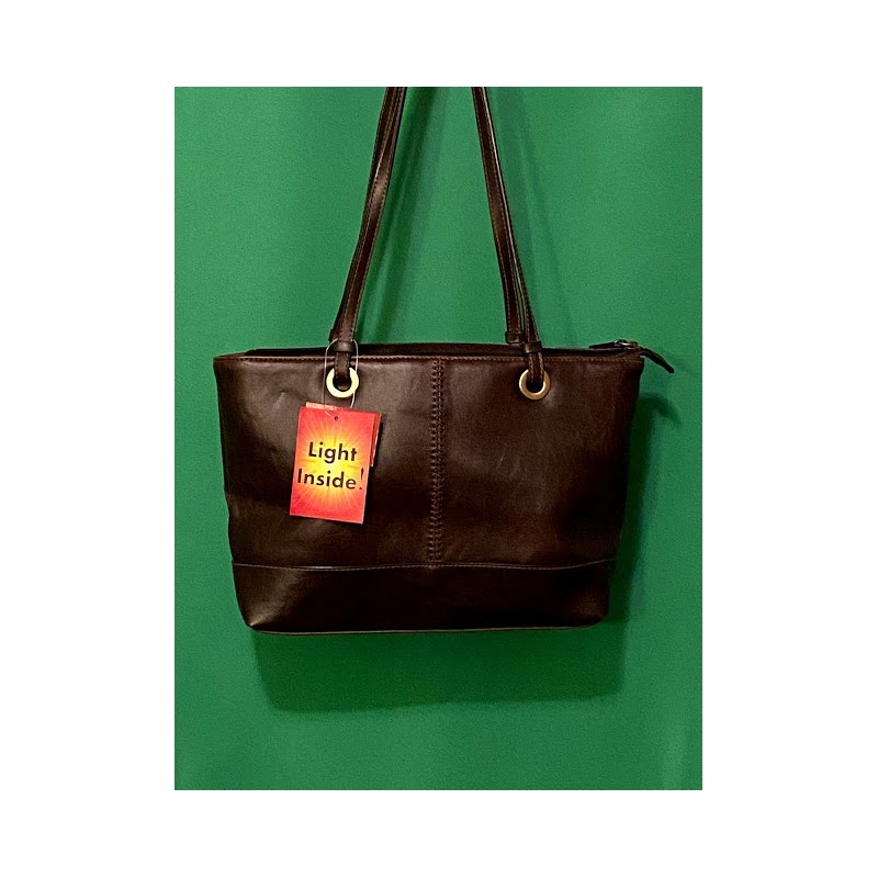 Brown Leather Bag w/Light