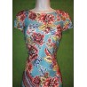 Blue Multicolor Floral Dress