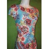 Blue Multicolor Floral Dress