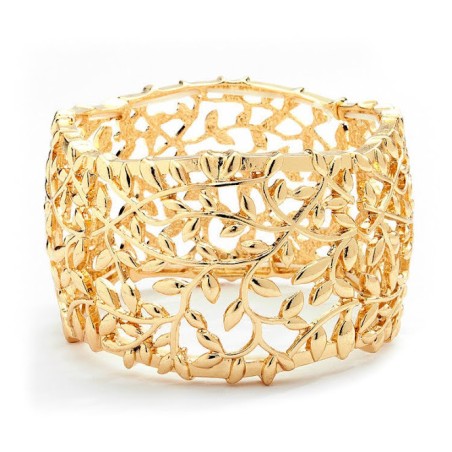 Gold Open Vine Stretch Bracelet