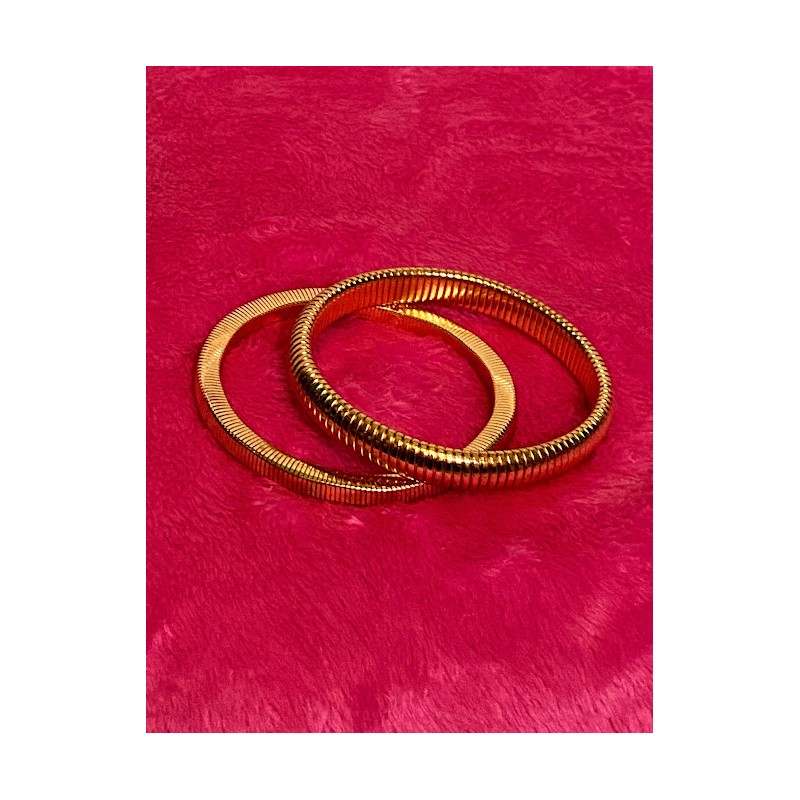 2 pc Gold Stretch Bracelets