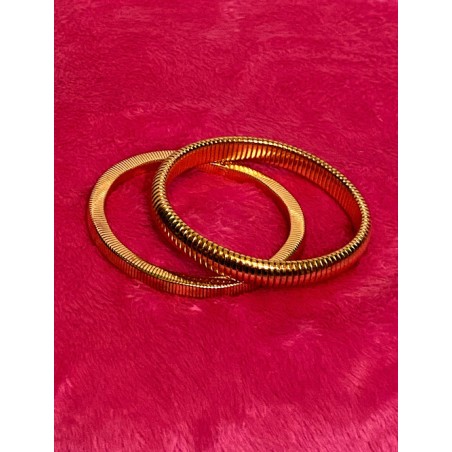 2 pc Gold Stretch Bracelets