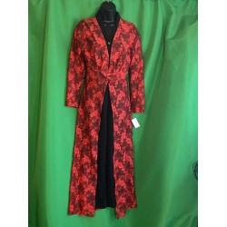 Red Floral Kimono Duster