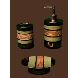 Green & Bronze Bathroom Accessory