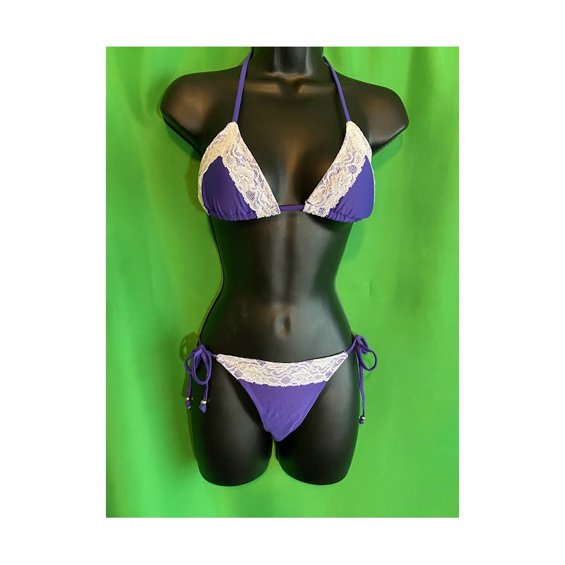 2Pc. Purple w/Lace Detail