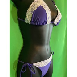 2Pc. Purple w/Lace Detail