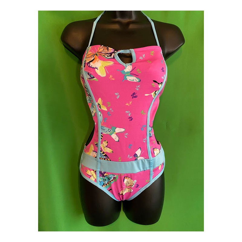 Pink Butterfly Detail Swimsuit